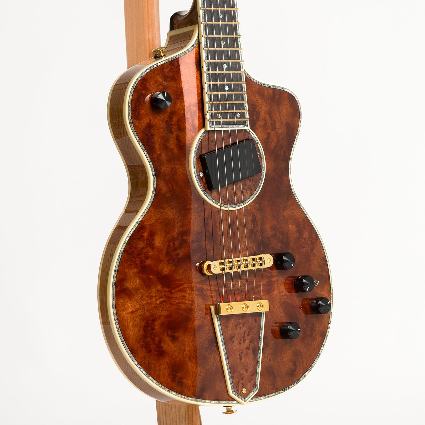 Rick Turner Model 1 Featherweight CP Deluxe Custom in Camphor Burl