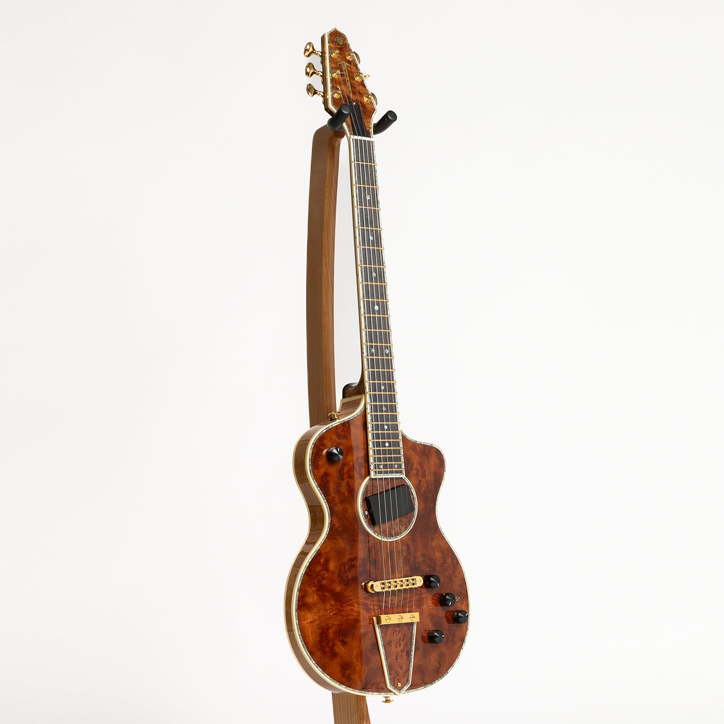 Rick Turner Model 1 Featherweight CP Deluxe Custom in Camphor Burl