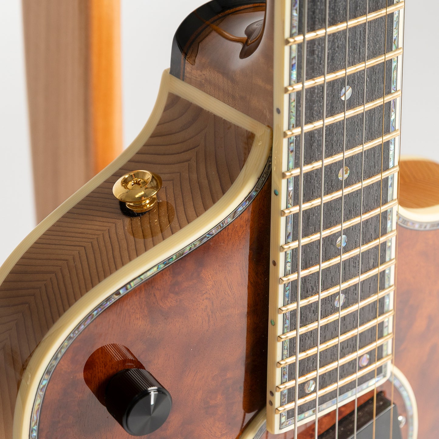 Rick Turner Model 1 Featherweight CP Deluxe Custom in Camphor Burl