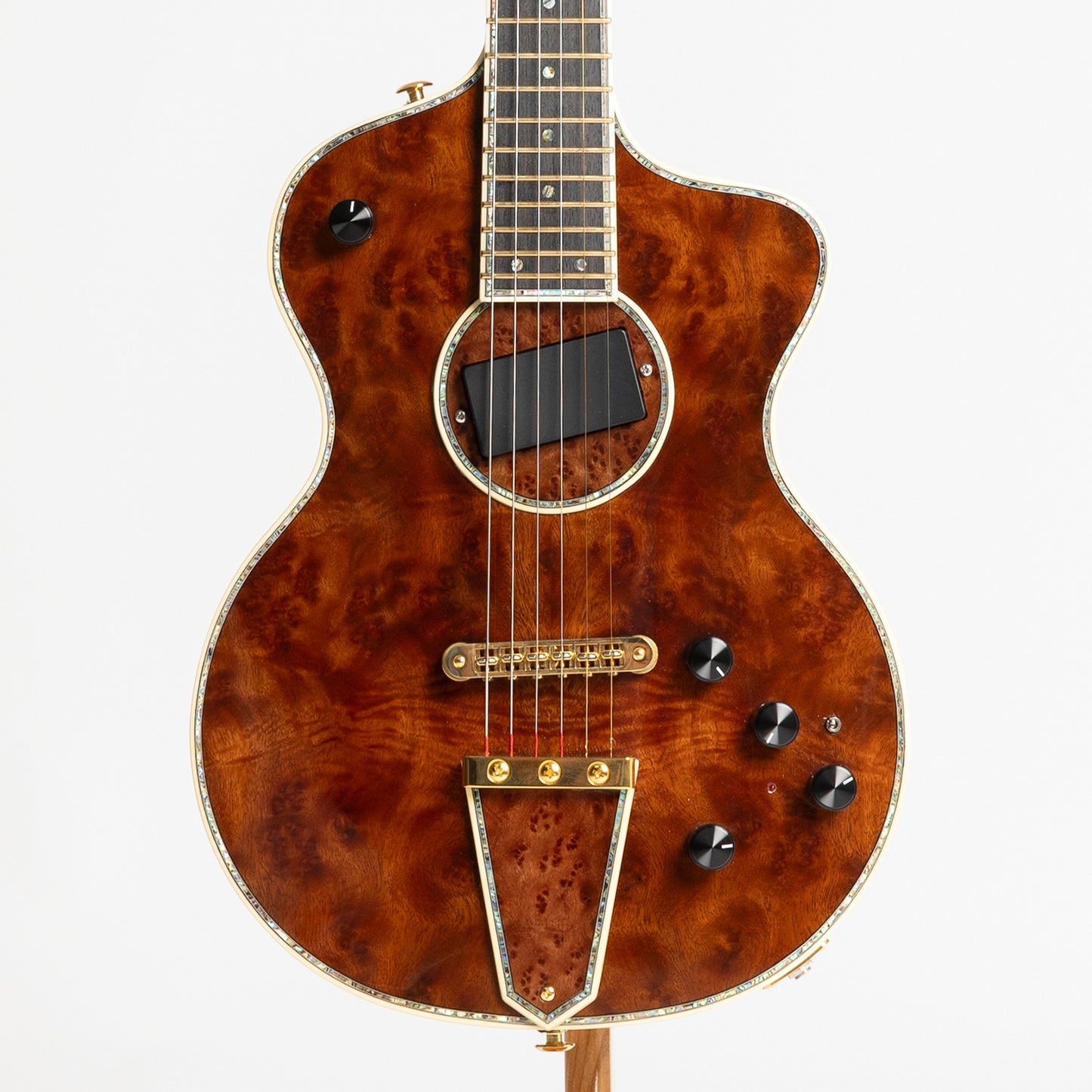 Rick Turner Model 1 Featherweight CP Deluxe Custom in Camphor Burl