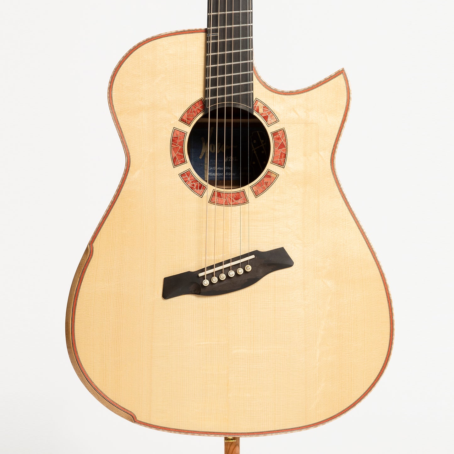 Hozen Blue Label MD Cutaway Fan Fret in Madagascan Rosewood & Torrefied Swiss Moon Spruce
