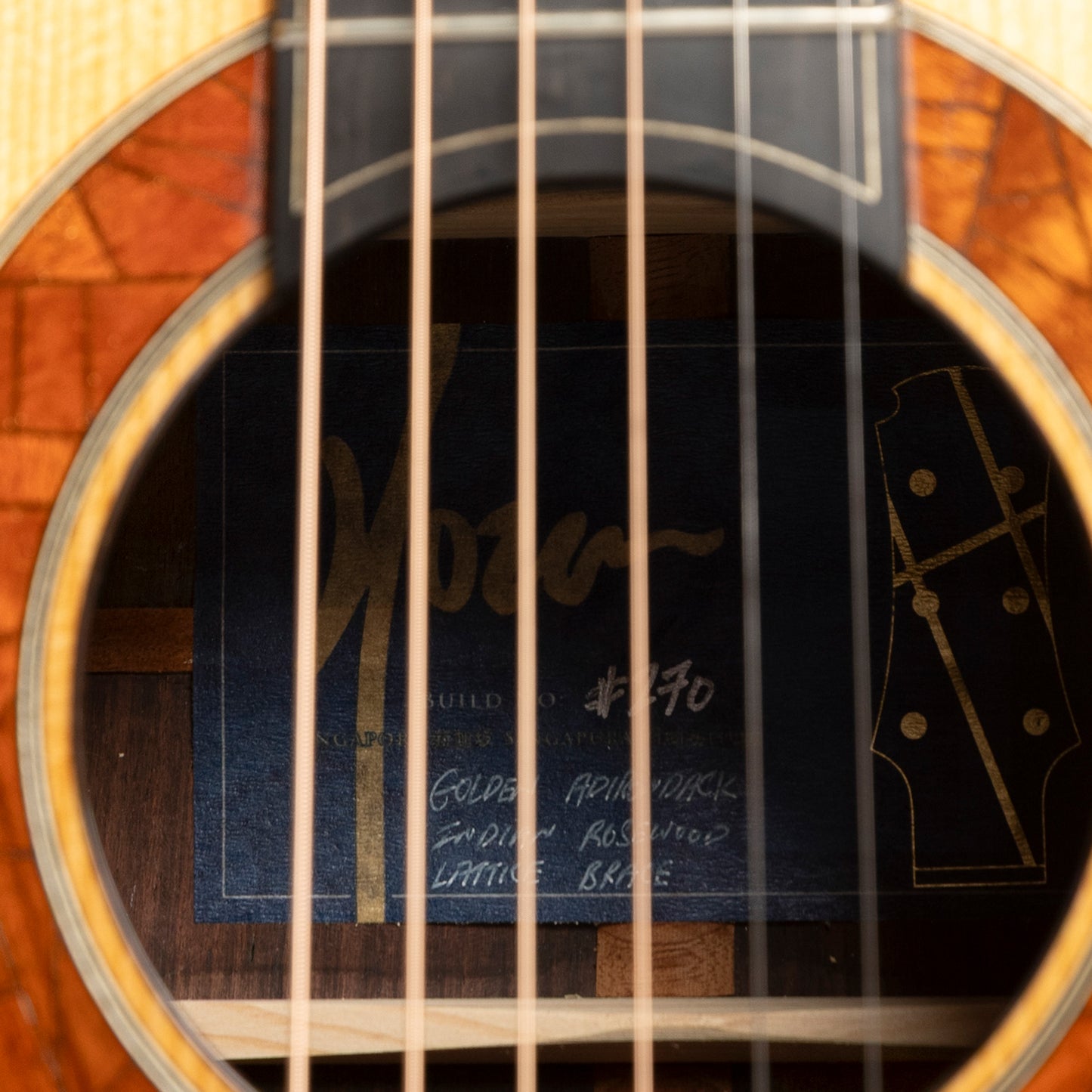Hozen Blue Label SJ Cutaway in Indian Rosewood & Golden Torrefied Adirondack Spruce
