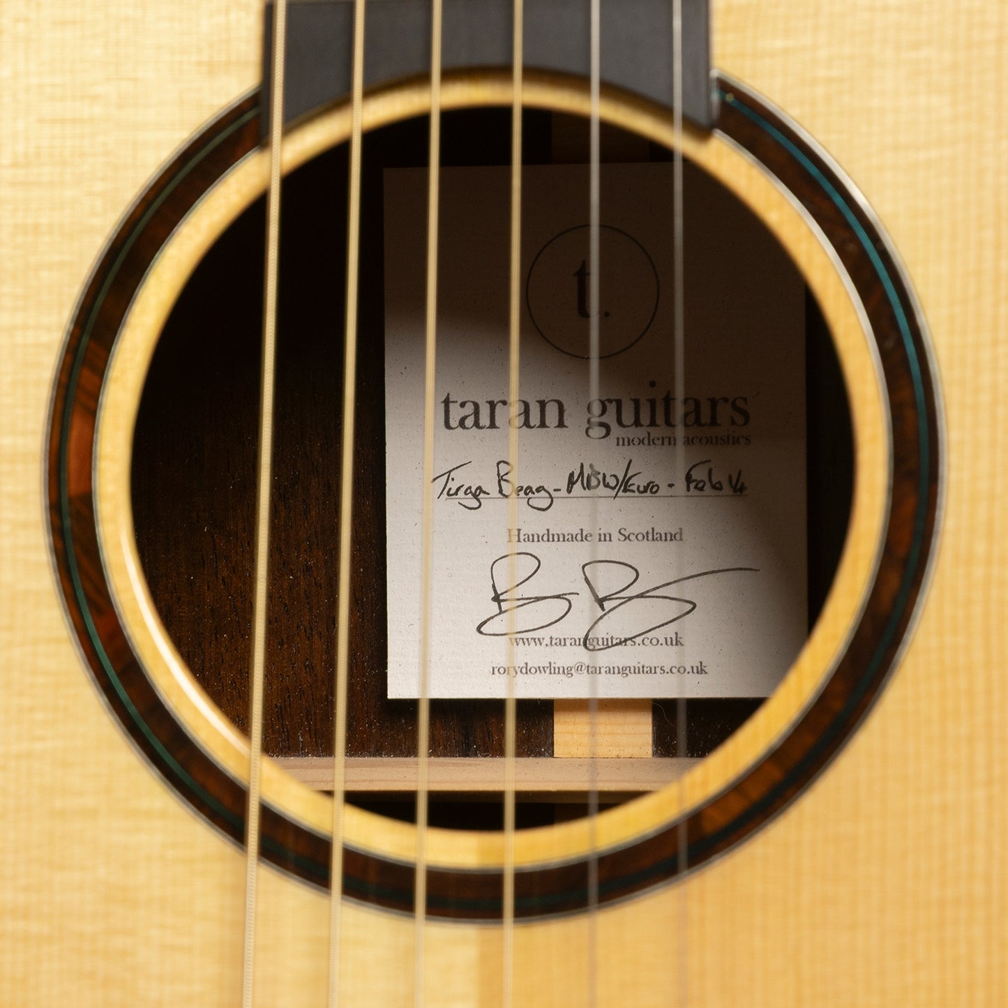 Taran Tirga Beag in Malaysian Blackwood & European Spruce